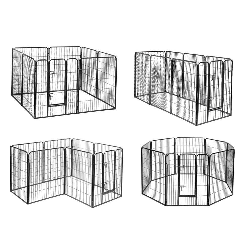Playpen Puppy metāla nožogojums - sēta suņiem, kucēniem h60cm, 8 daļas